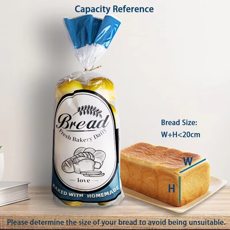 Top Popular Flexible Portable bakery bread side gusset plastic bag with window