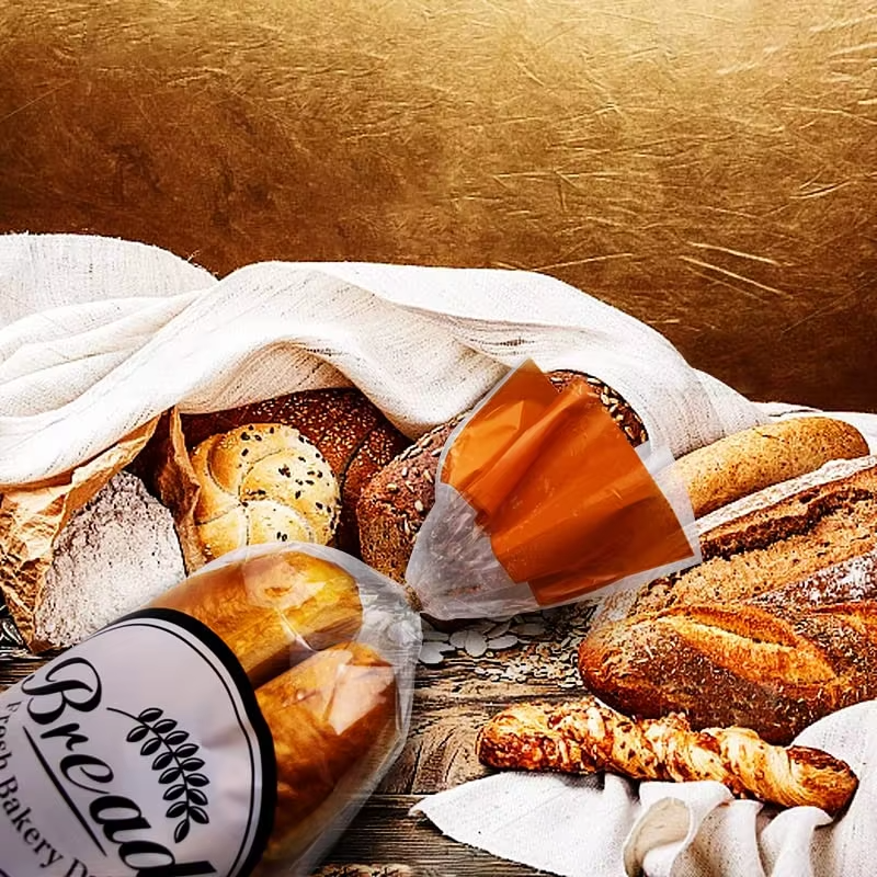 Top Popular Flexible Portable bakery bread side gusset plastic bag with window