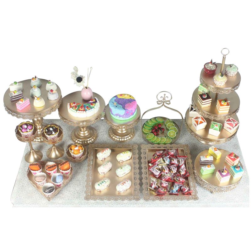 Three-layer cake stand dessert stand fruit basket birthday wedding dessert table set out wedding decoration props