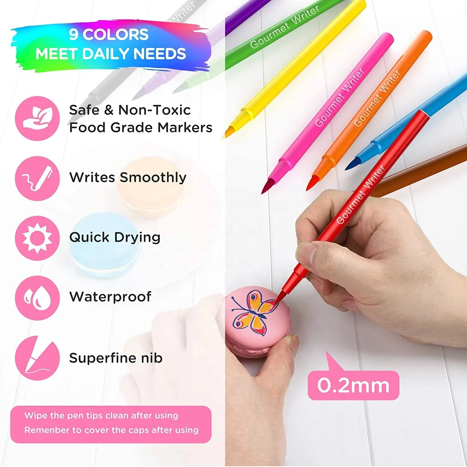 Eatable Pen Food Coloring Marker For Cake Cookie Decoration