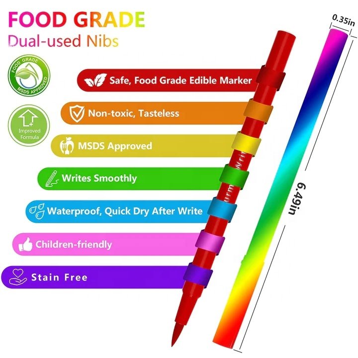Eatable Pen Food Coloring Marker For Cake Cookie Decoration
