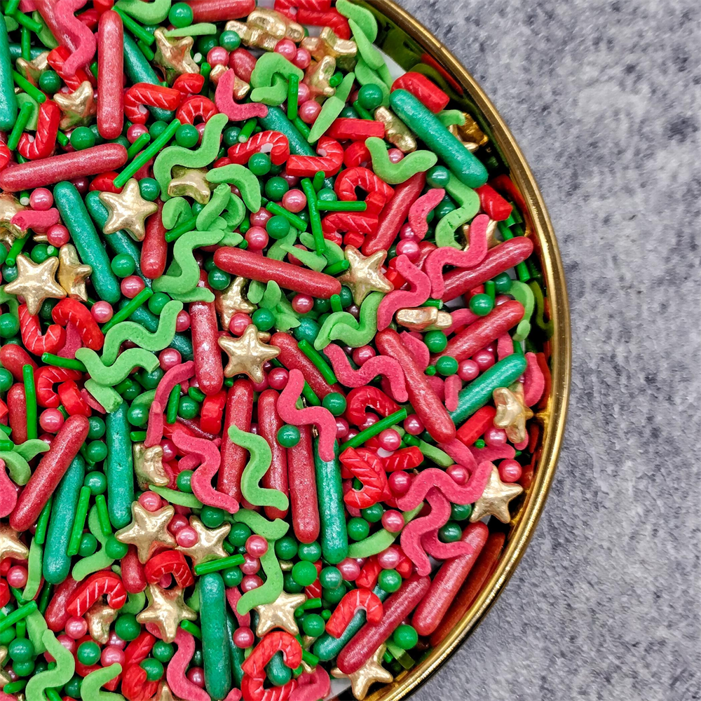 Christmas sprinkles comestibles al mayor sprinkle candy cake decorating supplies