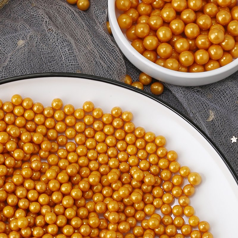 Golden Sugar Beads Nonpareils For Ice Cream And Cupcake Decorated Wholesale Cake Decoration Ingredients Mixes Sprinkles