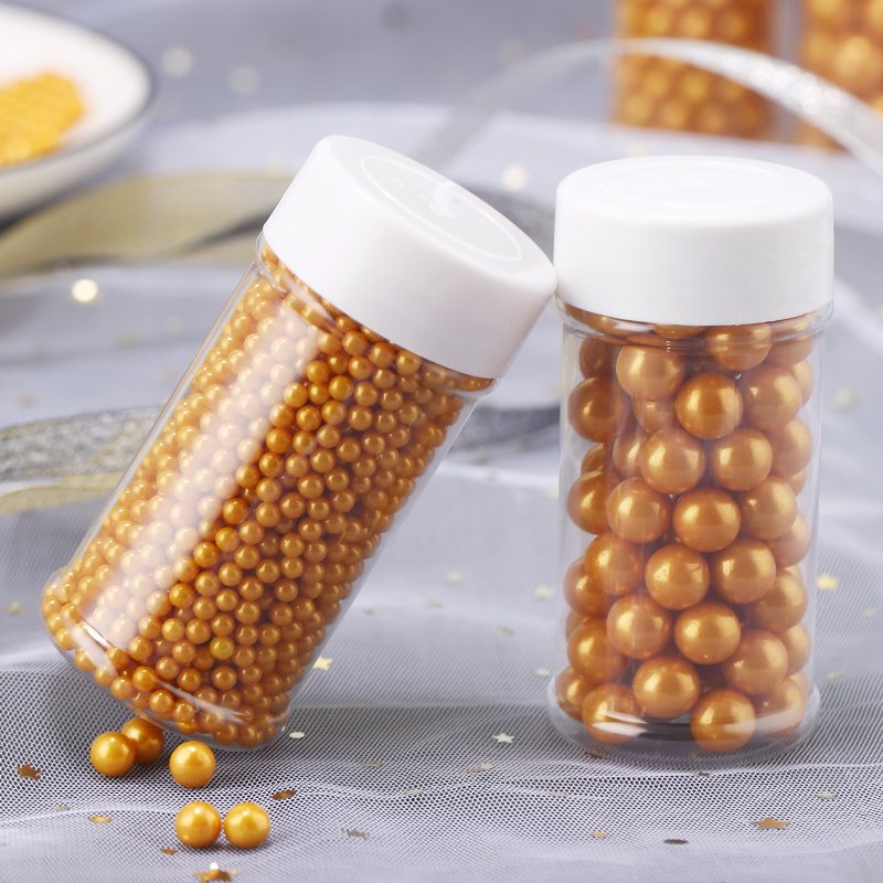 Golden Sugar Beads Nonpareils For Ice Cream And Cupcake Decorated Wholesale Cake Decoration Ingredients Mixes Sprinkles