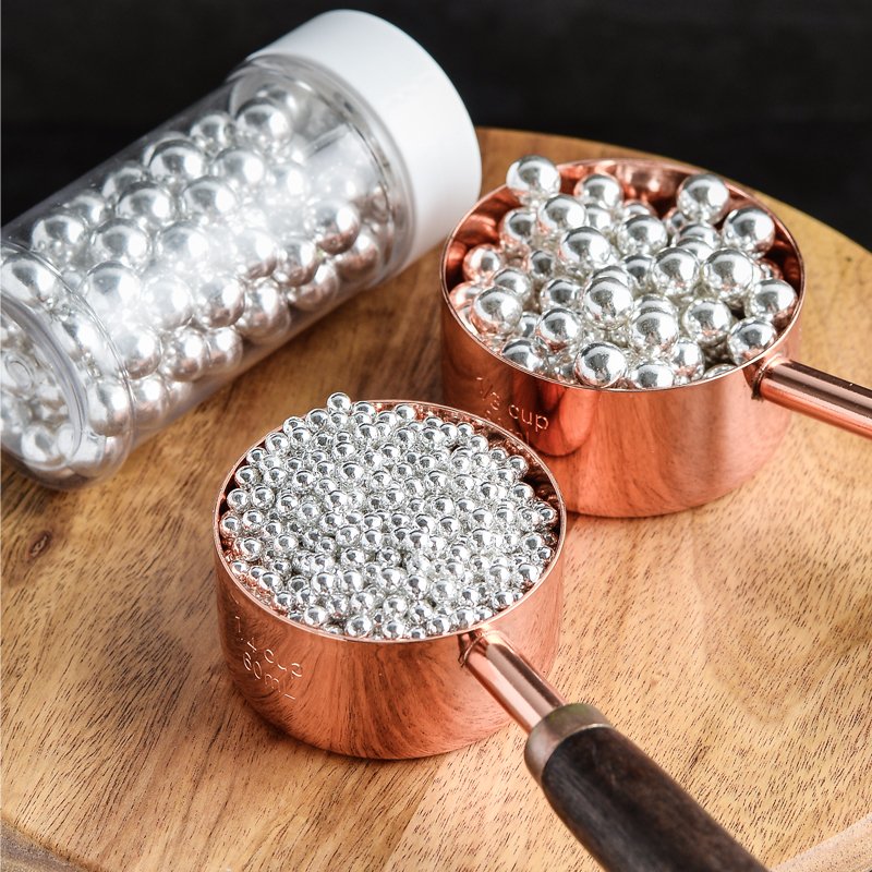 Factory direct mix edible molded candy pearl silver shiny sprinkle rod in 85g bottle bakery decoration ingredients