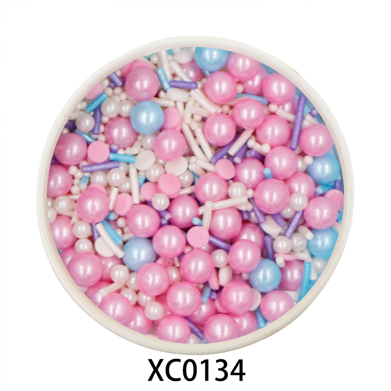 Kaibei Edible Sugar Pearls Star and Flower Edible Sprinkles Sugar Cake Decorations Wholesale for Valentine Cake Decoration