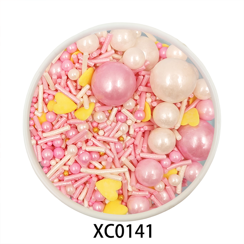 Kaibei Edible Sugar Pearls Star and Flower Edible Sprinkles Sugar Cake Decorations Wholesale for Valentine Cake Decoration