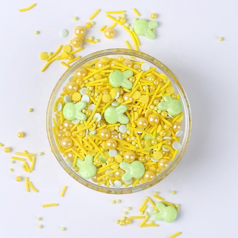 Kosher rabbit press candy edible Bakery Decoration Ingredient customized cake sprinkles for Easter bakery