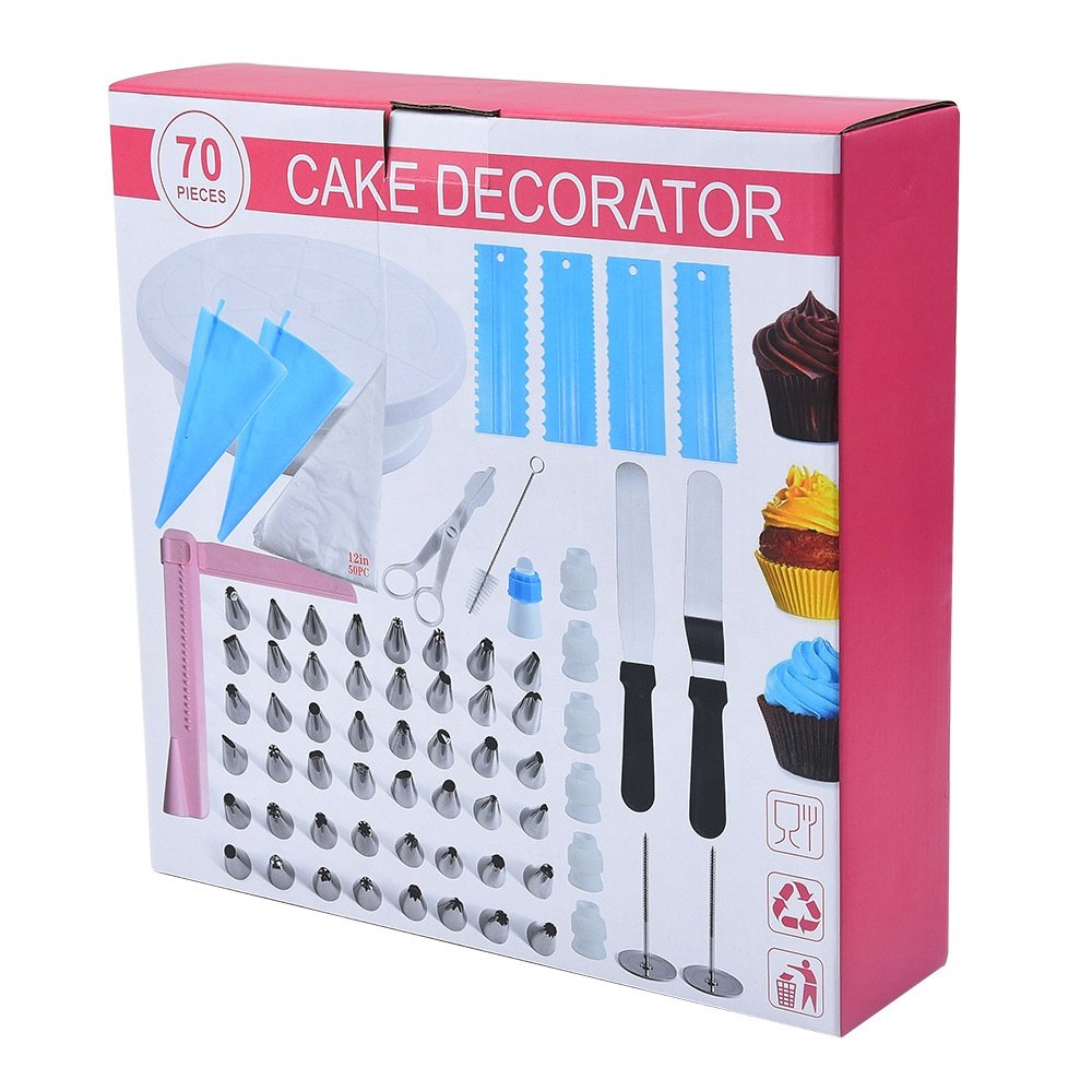 Aluminium Alloy Revolving Cake Stand Turntable Cake Decorating Kits Supplies Numbered Cake Decorating Tips Baking Supplies