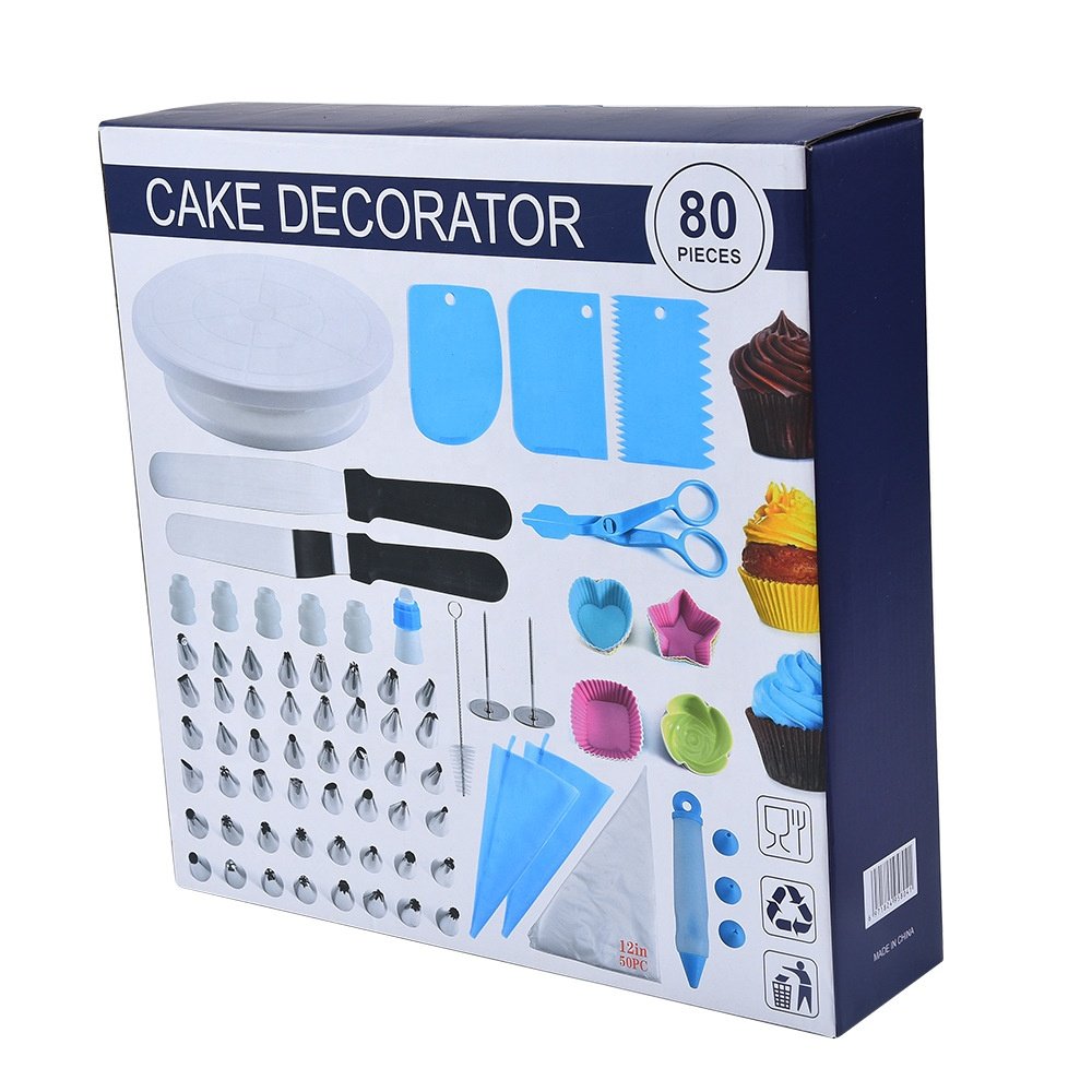 Aluminium Alloy Revolving Cake Stand Turntable Cake Decorating Kits Supplies Numbered Cake Decorating Tips Baking Supplies