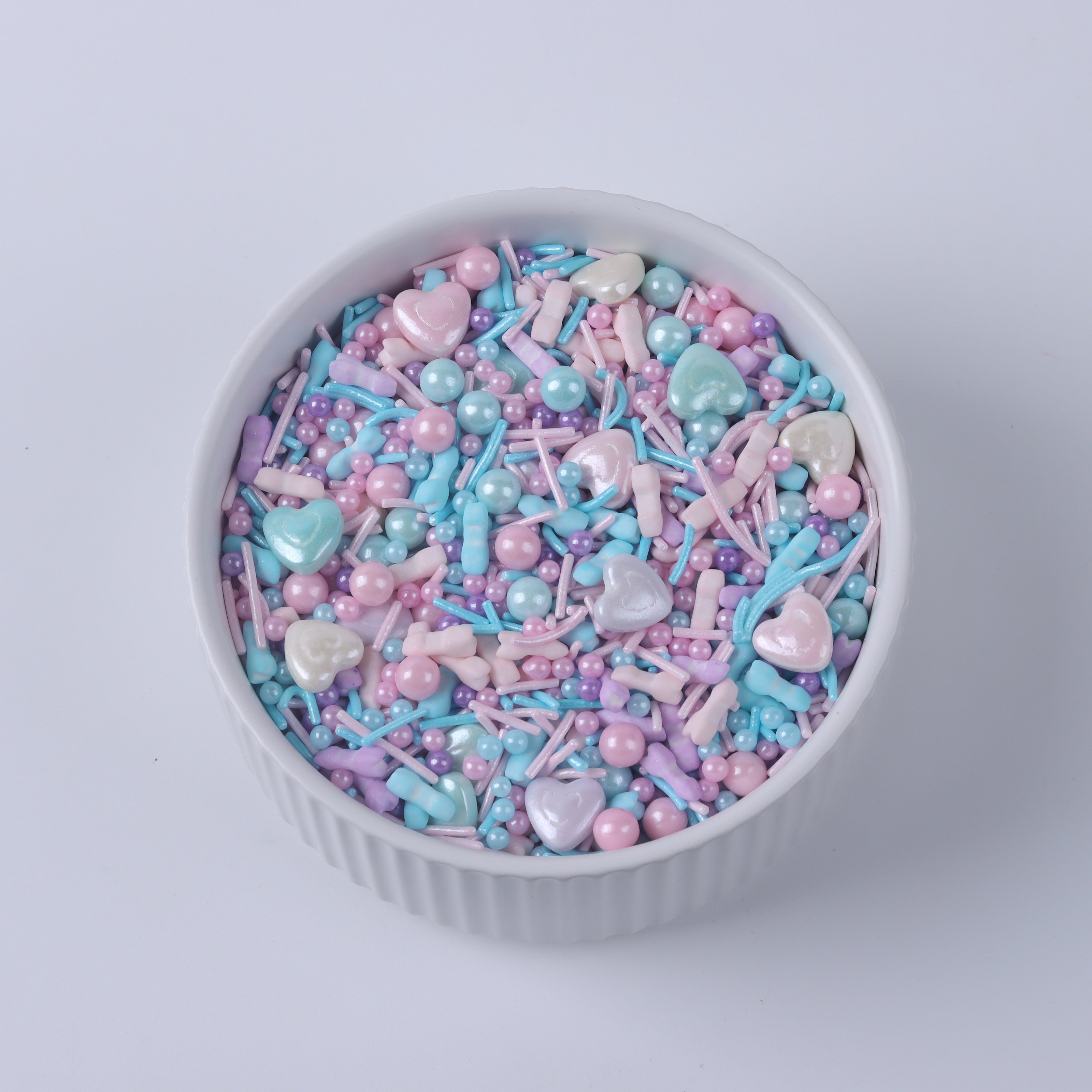 Lovebakery Valentine Cake Sprinkles Heart Press Candy Pearly Sugar Beads Vermicelli Sprinkles Edible Cake Decorations for Bake