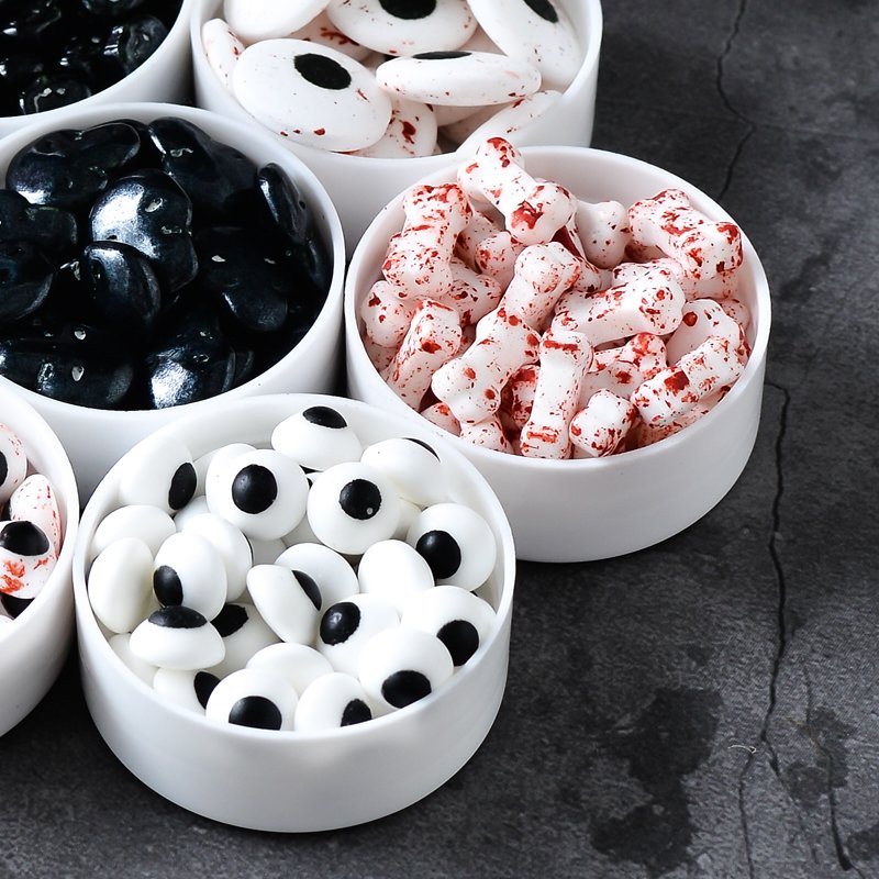 Pressed candy high quality wholesalers cheap sprinkle blends pearl sugar bloody eyes and bones for bakery cake decoration