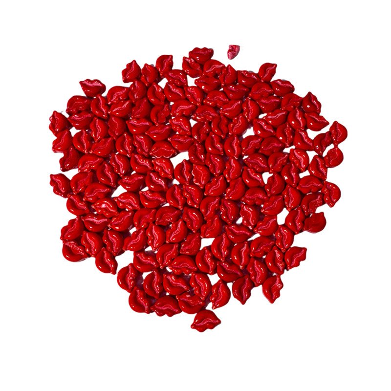 Luxury Edible Sprinkles Sugar Beads Red Love lip Sugar Flower Heart Cake Baking Sprinkles Color Eyes Ball For Cake Decoration
