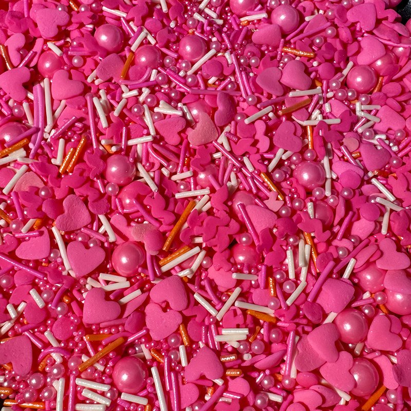 Luxury Edible Sprinkles Sugar Beads Red Love lip Sugar Flower Heart Cake Baking Sprinkles Color Eyes Ball For Cake Decoration