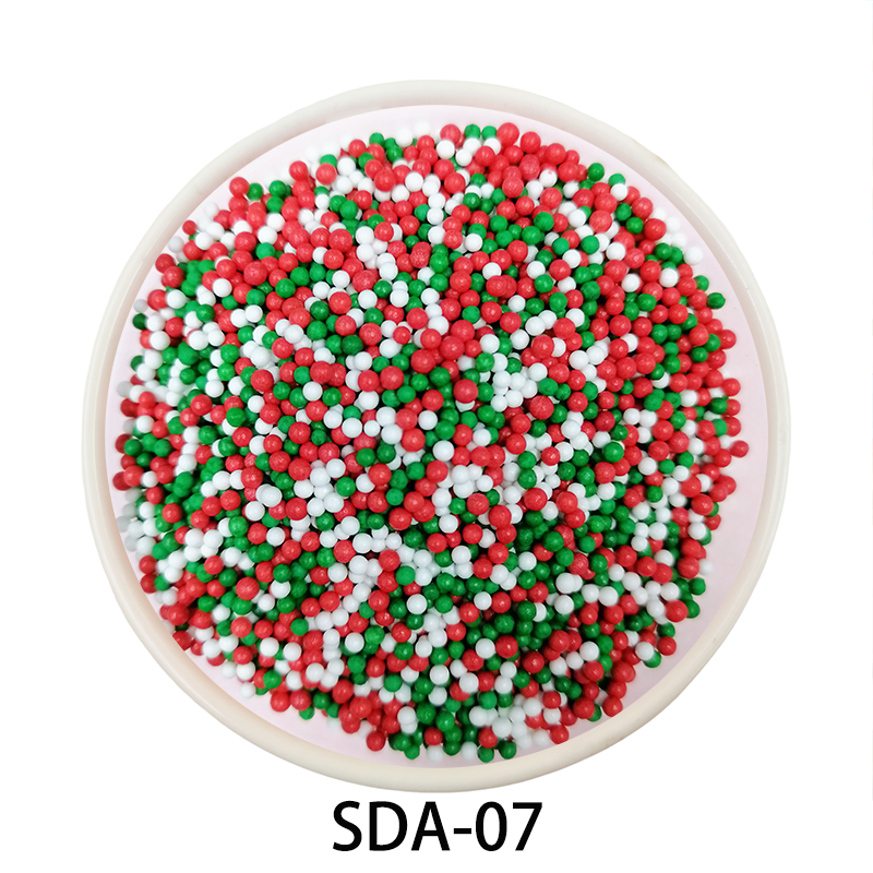 Wholesale price Christmas mix series jimmies sugar balls bake ingredients edible decoration sprinkles candy for cake decoration