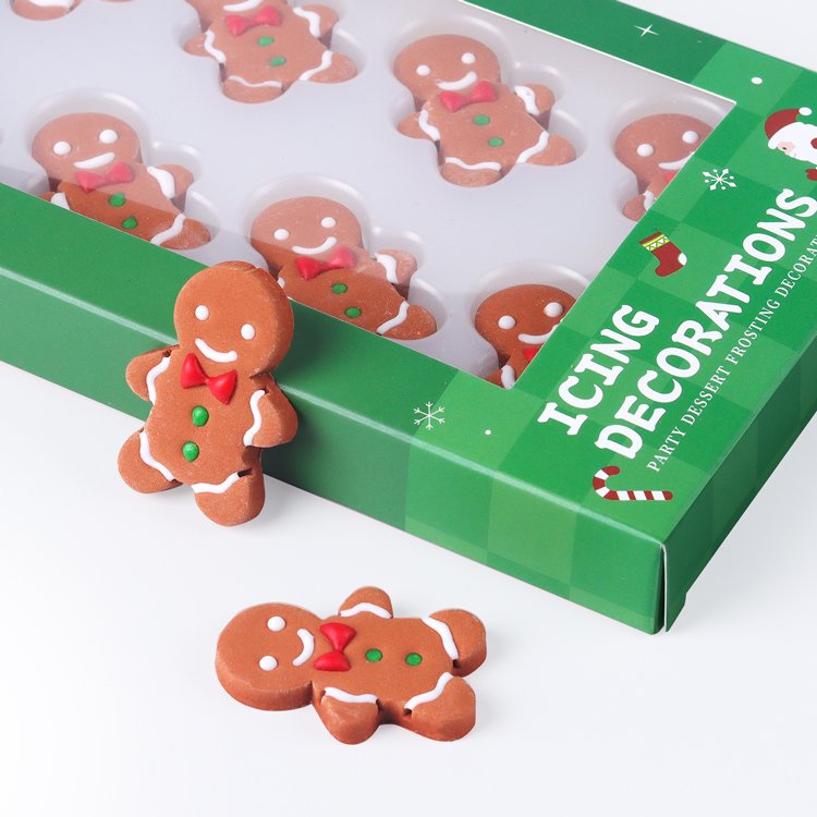 Lovebakery Edible Christmas Icing Decorations Icing Sugars baking decorate candy sprinkles The Gingerbread Man for Bakery