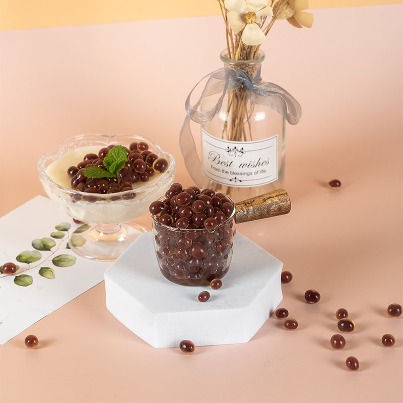 WATER-CHESTNUT Flavor High Selling Private Label 1.2Kg Boba Popping Pearls Fruit Juice Bursting Ball Boba Bubble Tea Ingredients