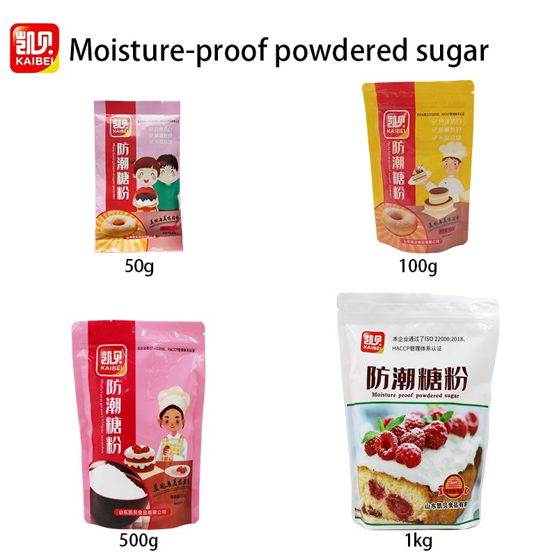 Food Grade Moisture Proof Fine Icing Sugar Powder 500g For Bakery Ice Cream Cookies Candy
