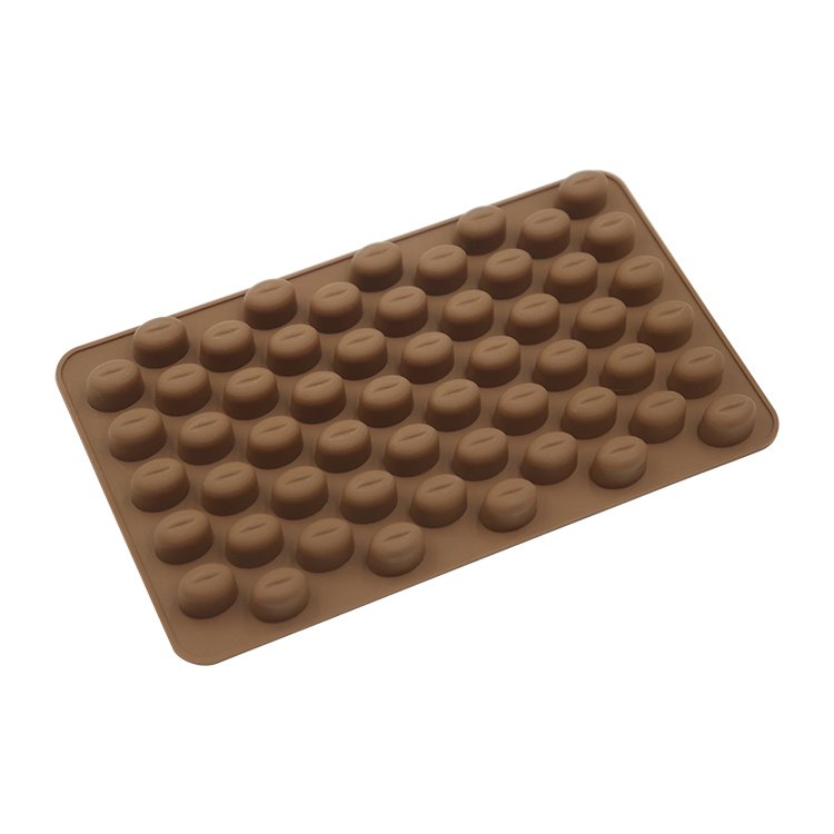 Eco-friendly 55 Cavity Silicone Coffee Beans Mould Candy Baking Fondant Silicone Mold Cake Decoration Tools