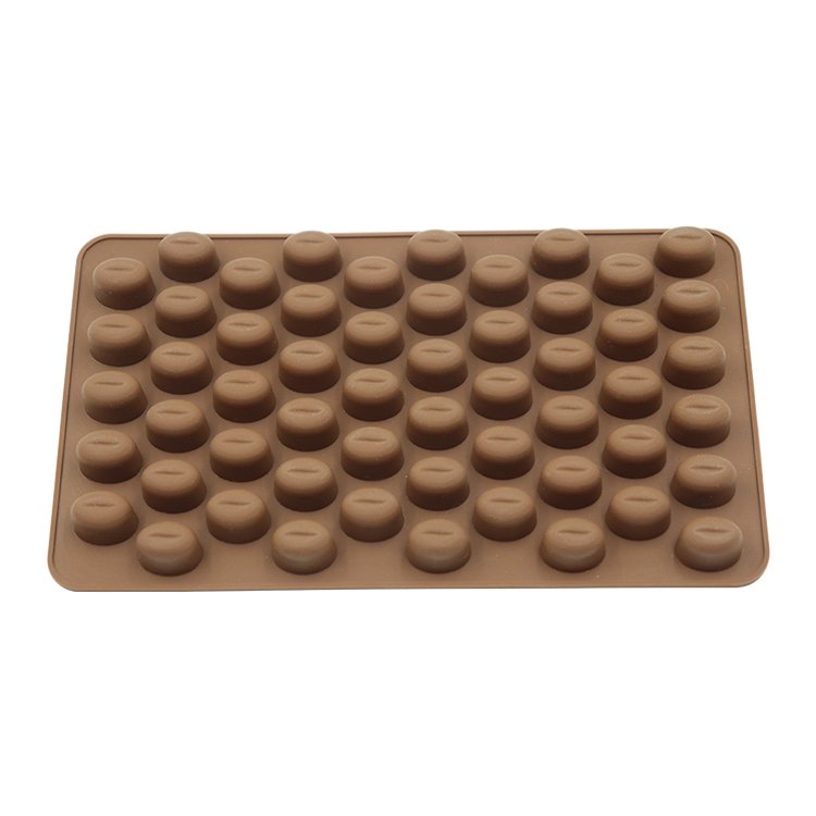 Eco-friendly 55 Cavity Silicone Coffee Beans Mould Candy Baking Fondant Silicone Mold Cake Decoration Tools