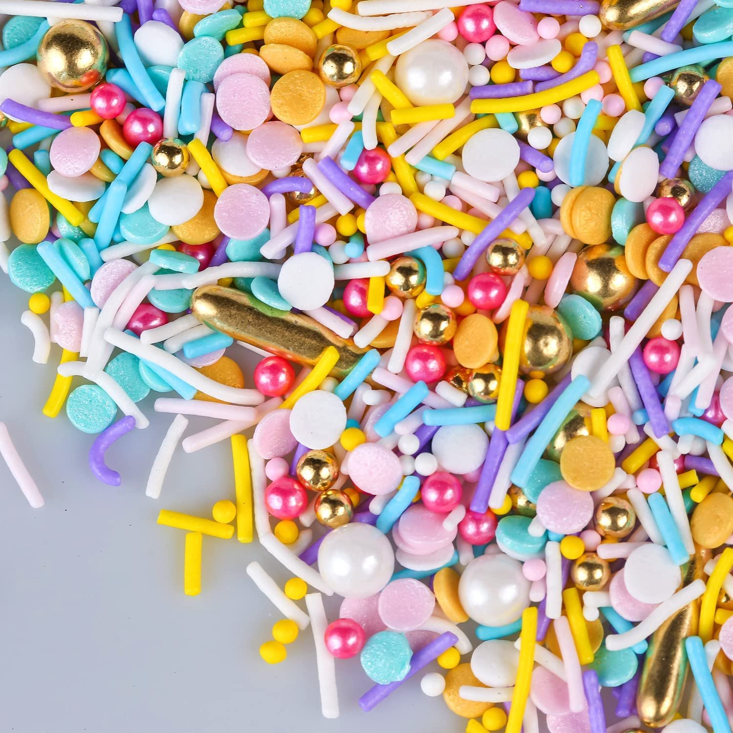 2mm Edible Cake Sprinkles Round cake Rainbow Sprinkles for Baking