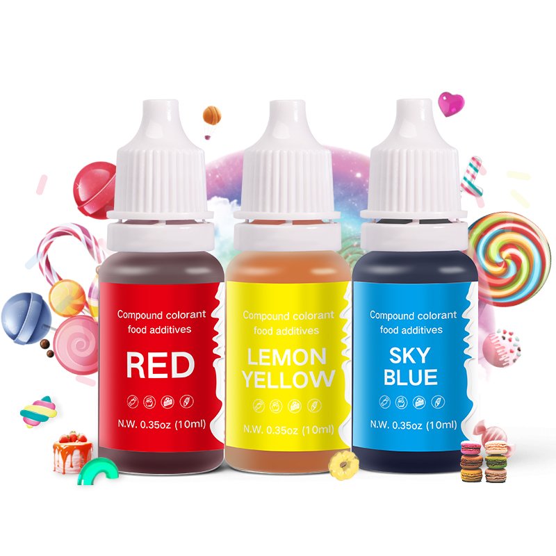Cocosir Customizable Hot Sale Food Coloring 24 Color Liquid Set Dye for Baking Cookies Decorations Cooking and Slime 5ml
