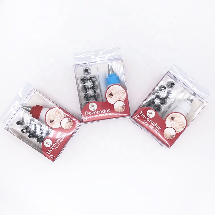 Kitchen Accessories 12 pcs Stainless Steel cake decorations supplies piping tips icing piping Pastry nozzles set With Pastry Bag