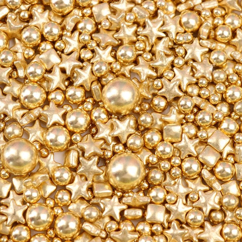Wholesale Metallic Gold Sprinkles Candy for Cake Decoration