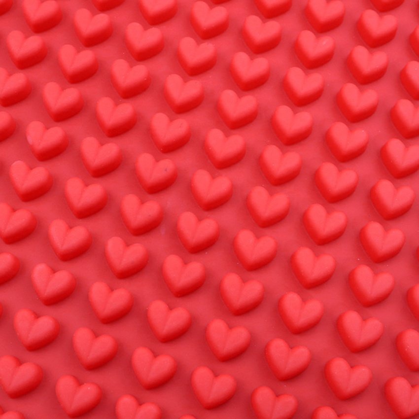 255 Cavity Mini Heart Shaped Cookies Pet Treats Baking Mold Small Dot Cake Decoration Silicone Baking Mat Cooking Sheets