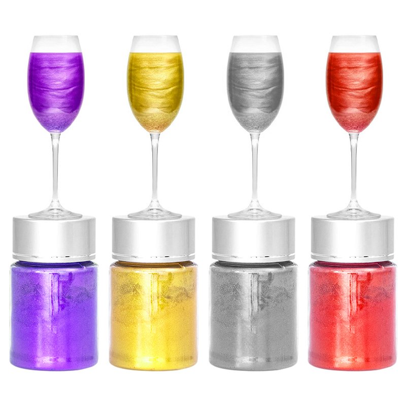 Chromapanda 108 Colors Mica Powder Covered Epoxy Resin Pearl Pigment Edible Luster Dust for Cakes Decoration