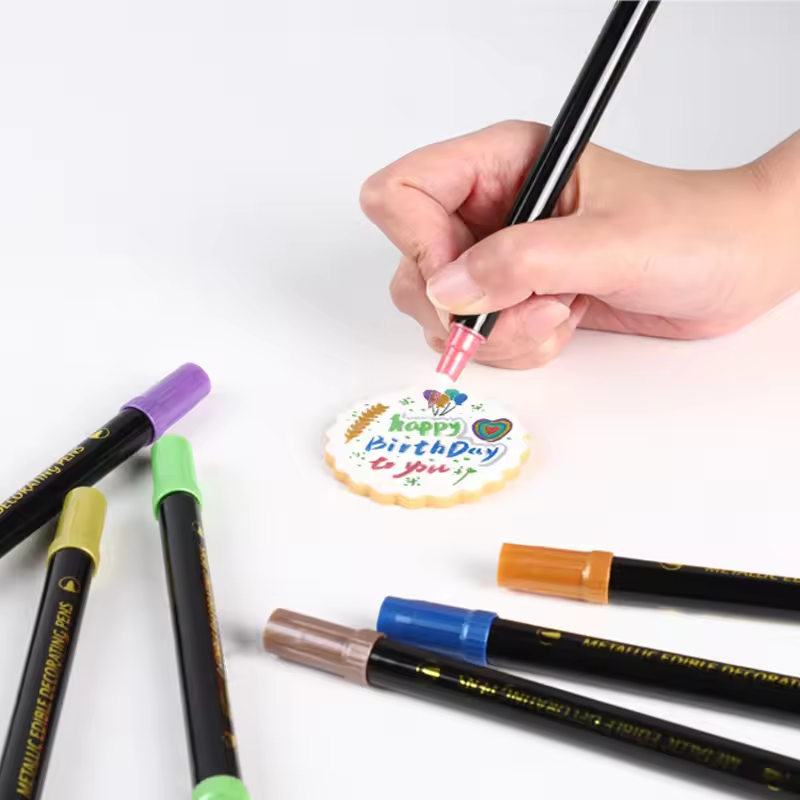 Edible Pen Mutil Colors Edible Markers Metallic Food Grade Cake Decorating Tools