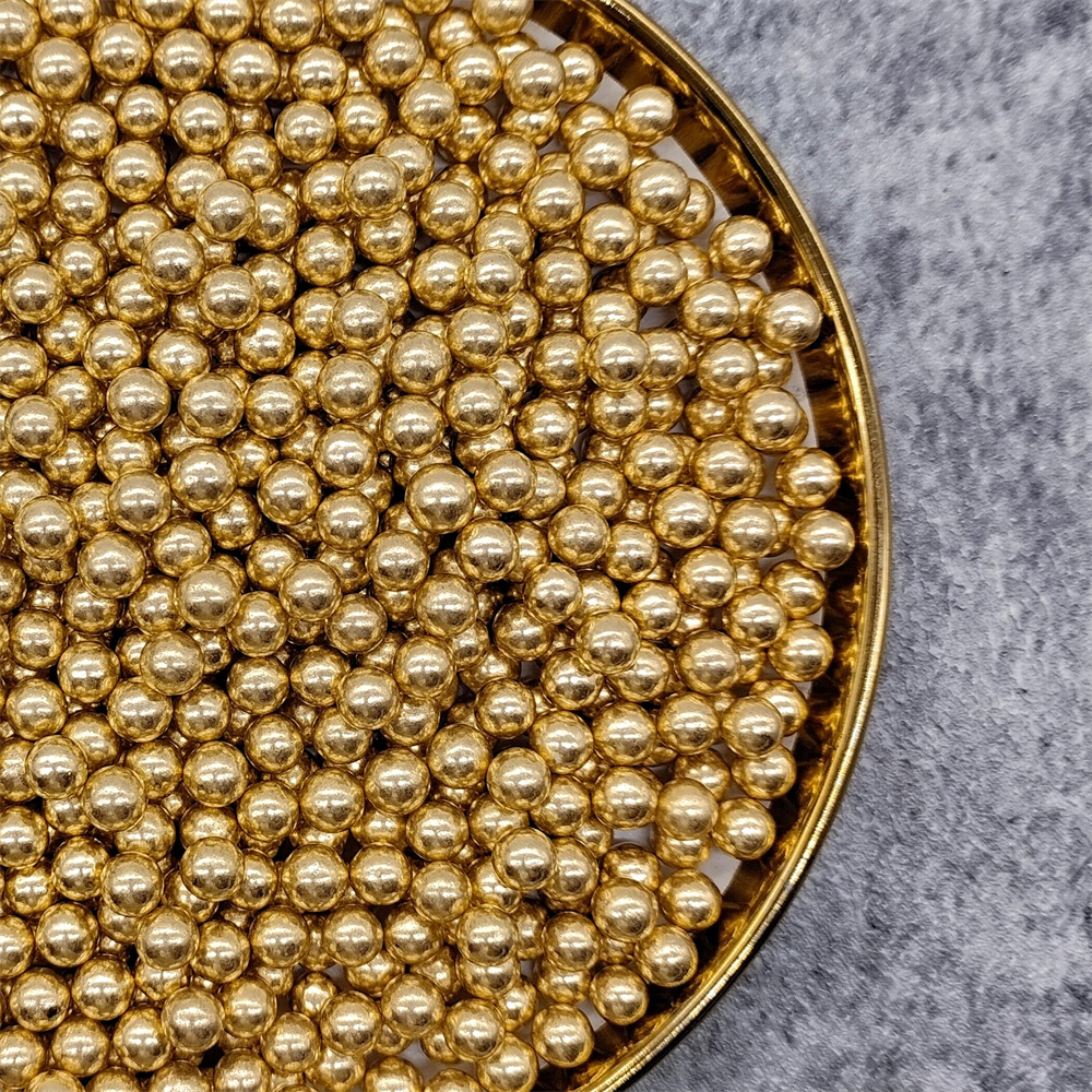 Skytop Luxury Edible Cupcake Decorated Sugar Beads Gold Sugar Needle Silver Cake Baking Sprinkles Gold Ball For Cake Decoration