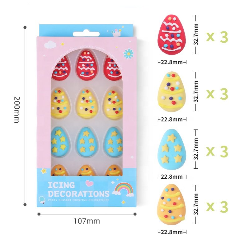 2023 colourful egges candy edible cake decorating kit bakery decoration ingredients sprinkles for easter cake decoration