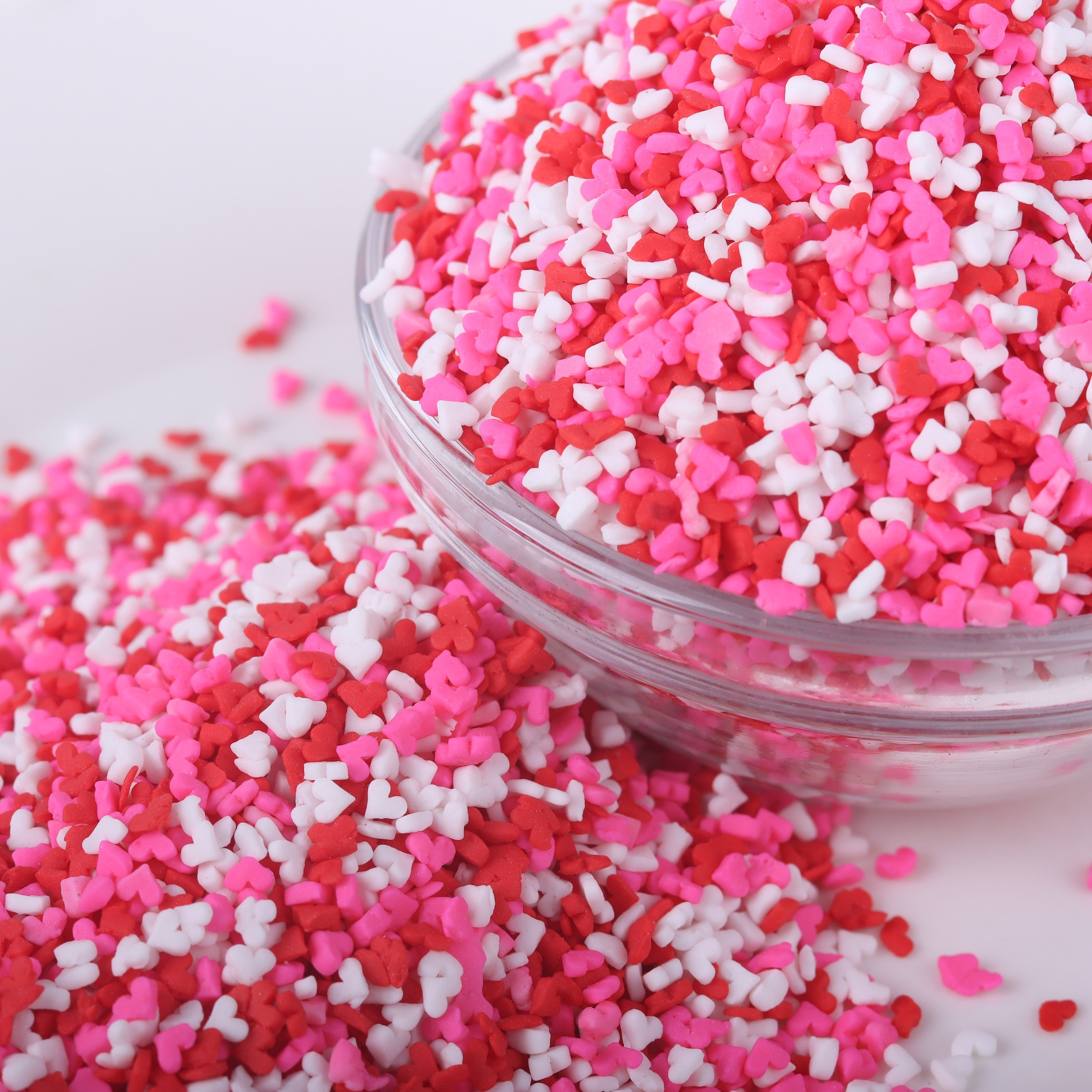 Lovebakery Heart Confetti Sprinkles Mixes Valentine's Day Edible Cake Sprinkles Decoration Cake Candy for Baking Decoration