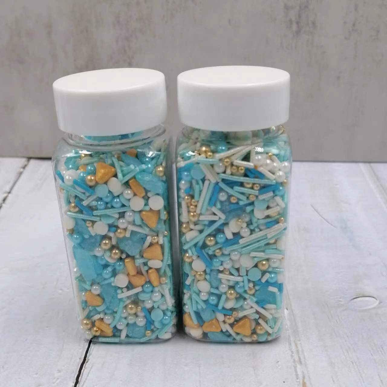 Metallic Rod Christmas Mixes Edible Sprinkles Sugar Pearls Beads for Cake Decorating Cake Decorating Supplies Edible Sprinkles