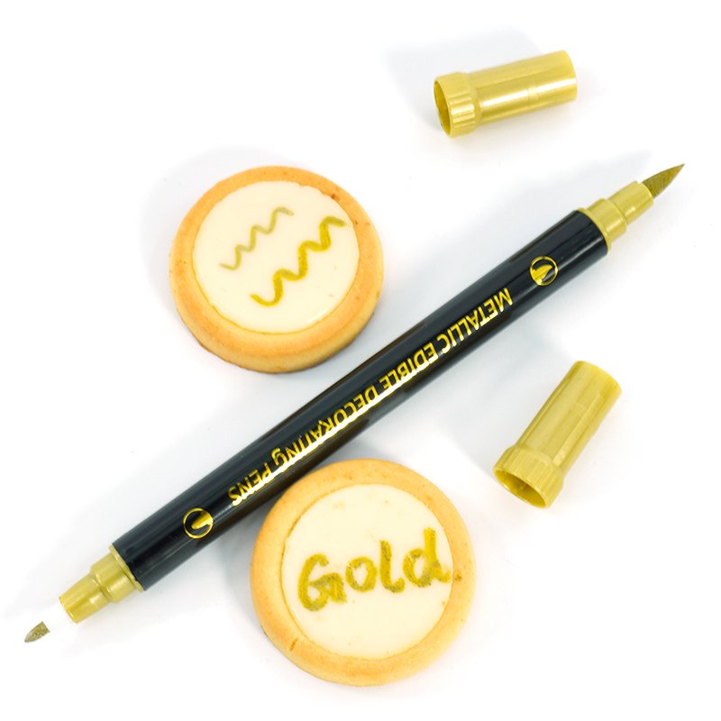 Good Effect Food Grade Edible Metallic Pen Cake Decorating Tools Metallic Edible Markers