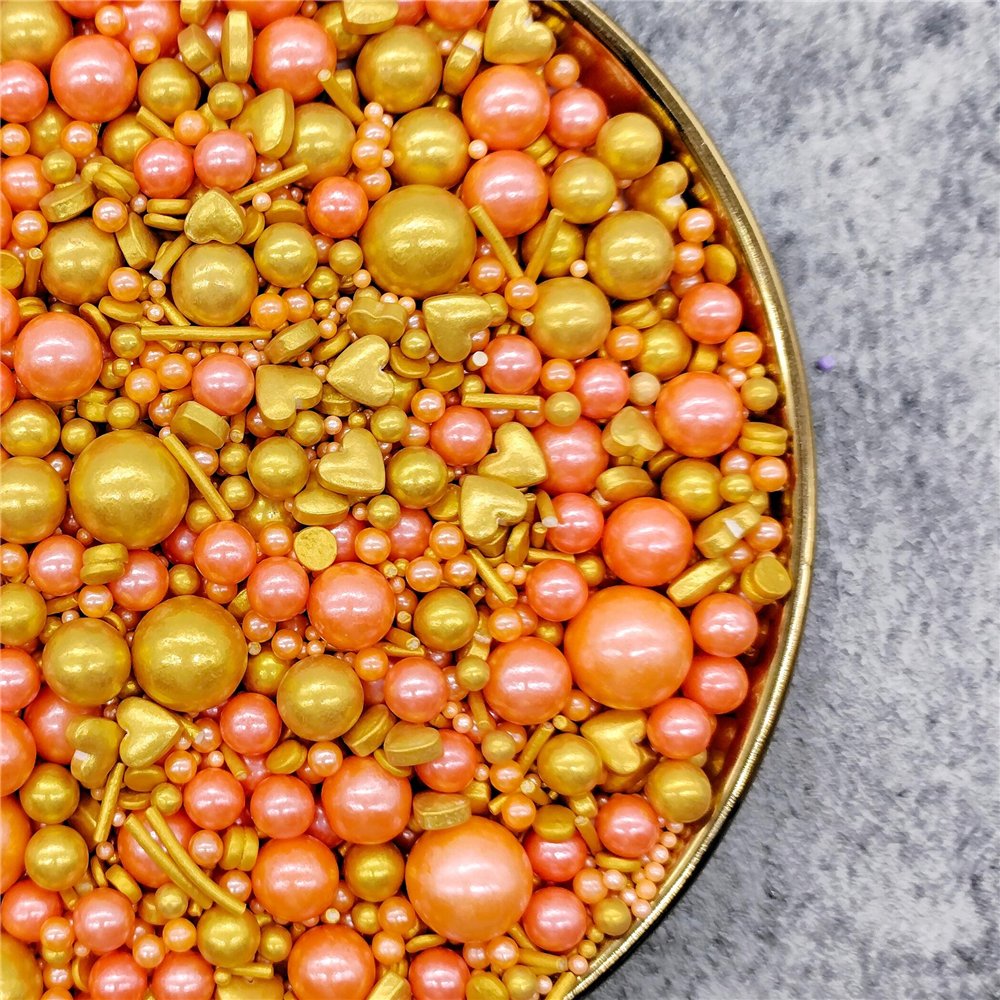 Mixed Colorful Eatable Sprinkles Cake Sugar Beads For Bakery Decoration Ingredients