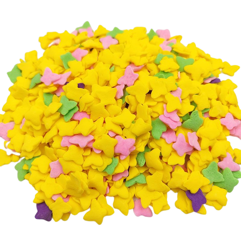Newest colored ribbon confetti candy cake decoration sprinkle reasonable price sprinkles manufacturer for cake decorations