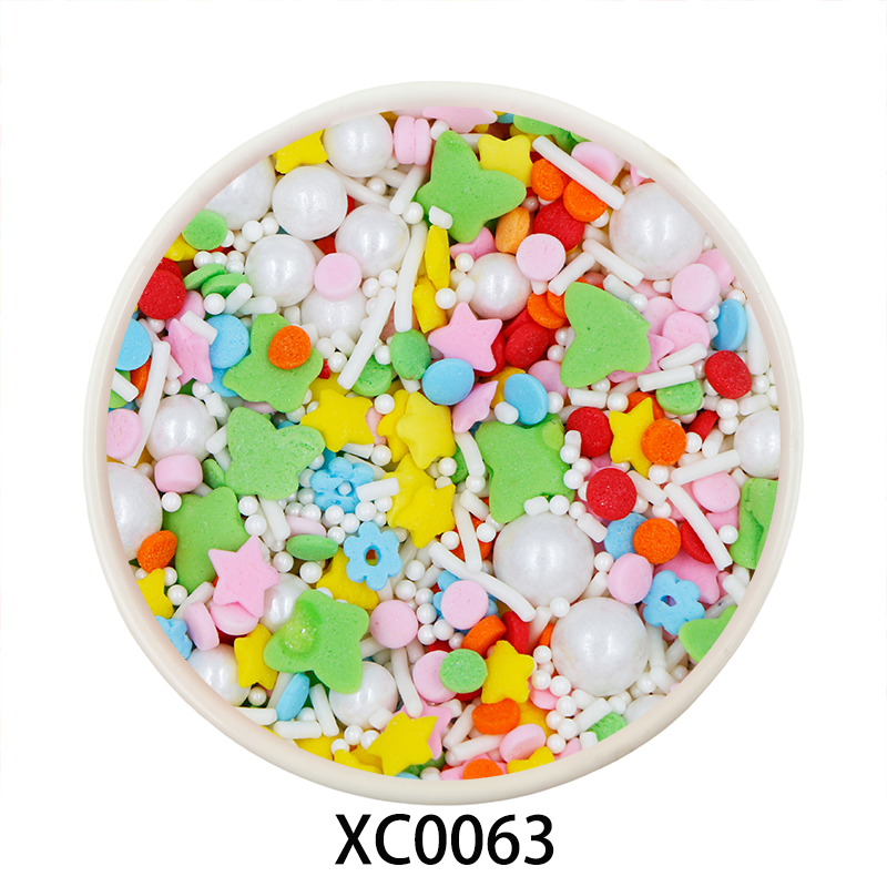 Children's Day Edible Sprinkles Green Butterfly Pink Star Jimmies Sugar Beads Certified Halal Packaged in Bottle for Bakeries