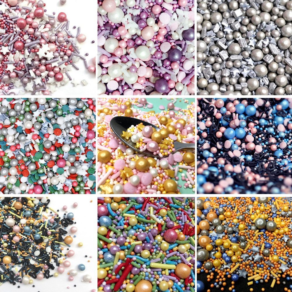 Luxury Fancy Sprinkles for Bakery Decoration Mixed Edible Sugar Pearl Bag Packaging Free Ningbo Solid with 24 Months Shelf Life