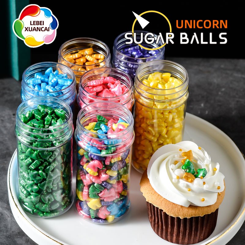 7 Colors Pearl Pressed Candy Edible Cake Topper Bakery Decoration Ingredients Candy Sprinkles Cake Decoration for Baking Art