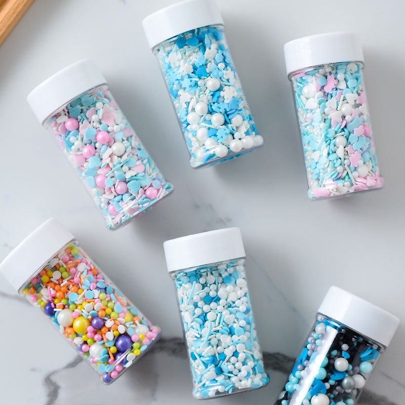 sprinkles candy chrismates day confetti candy rainbow colorful pressed candy can be eat bakery ingredients for cake decoration