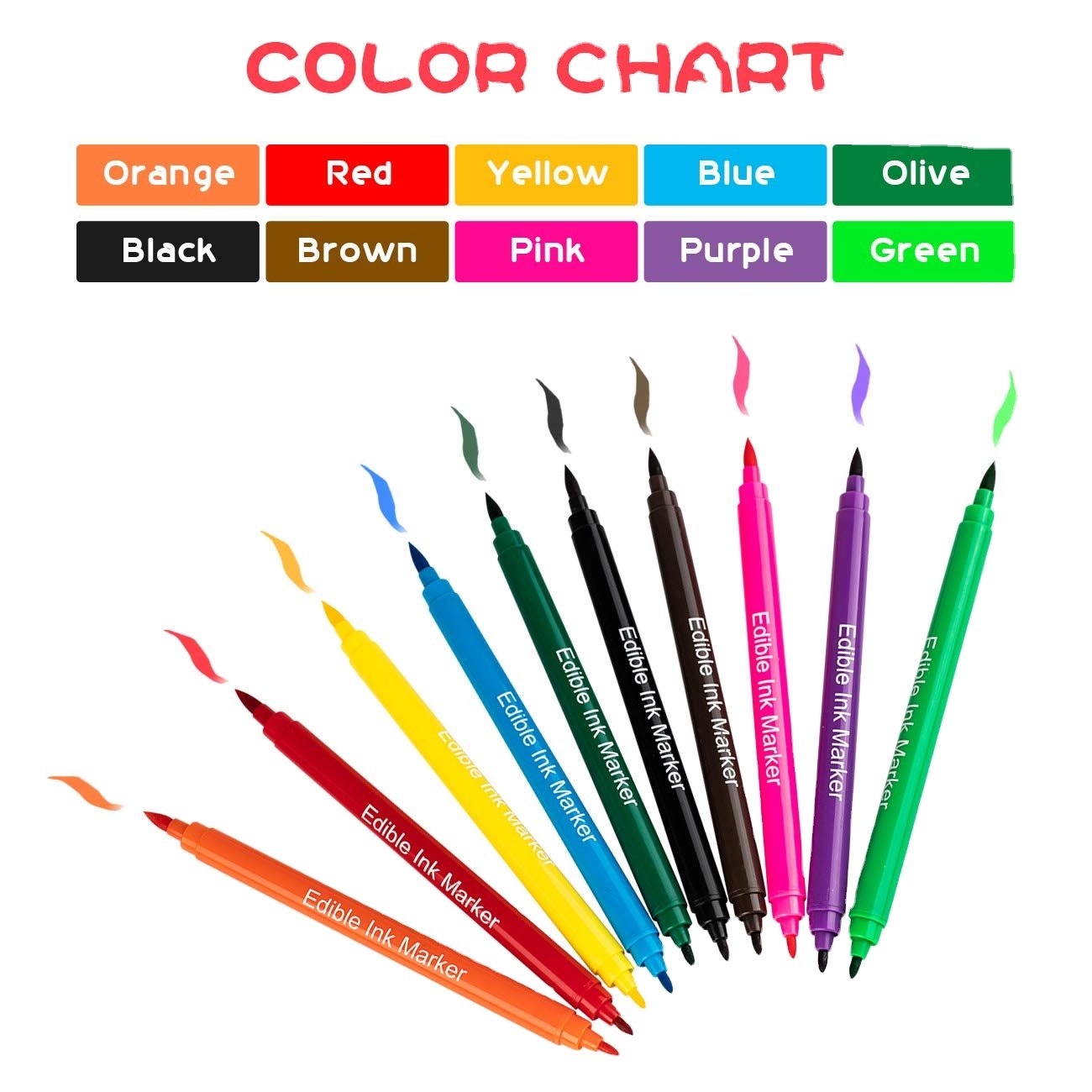 2023 New EdibleInk Marker Food Coloring Pen for Bakery Decoration