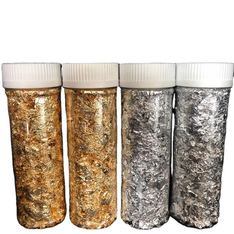 Edible Gold Leaf 2g/Bottle Eatable Foil Pure Gold Silver Leaf For Food Cake Decoration