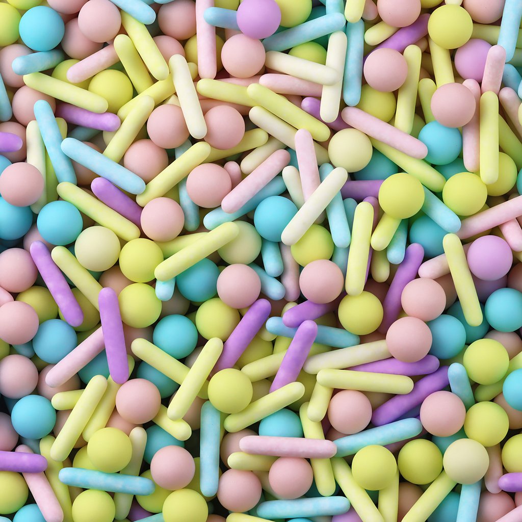 Multicolour Surface Matte Rods Sprinkles Edible Cake Decoration