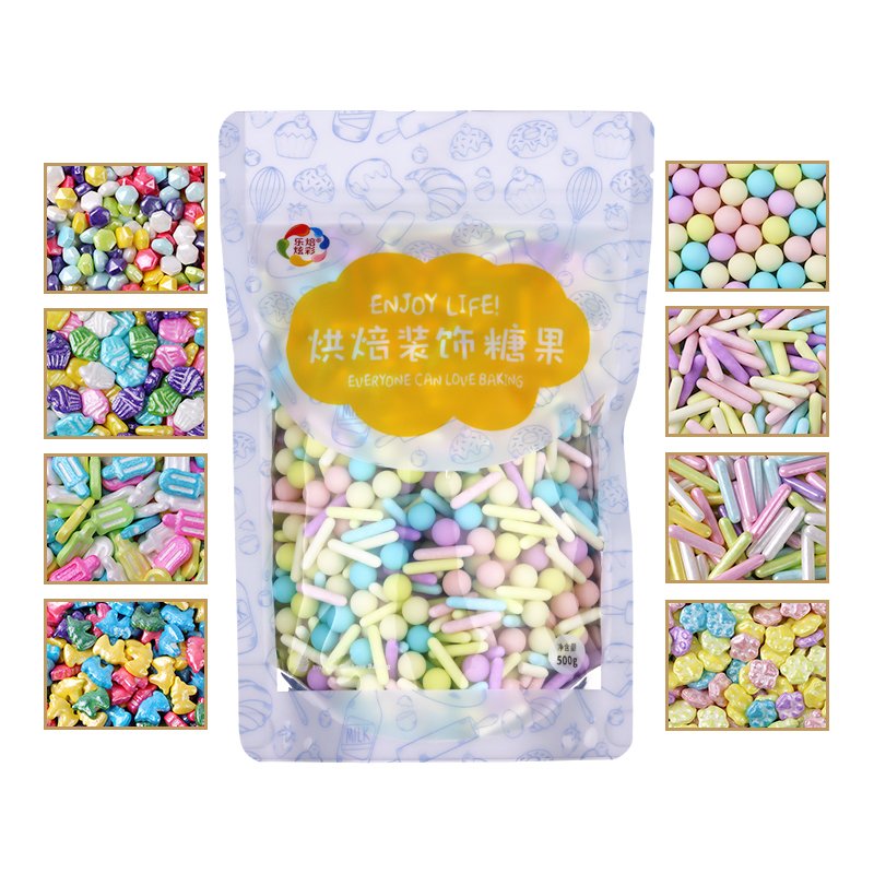 Multicolour Surface Matte Rods Sprinkles Edible Cake Decoration