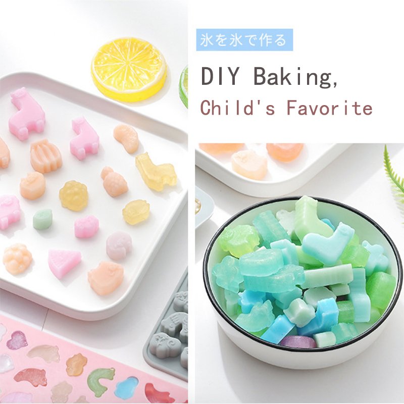 Kinds Sugarcraft Gummy Animal Fondant Chocolate Candy Mould Cake Baking Decorating Tools Silicone Rubber Mold Dropper Grids