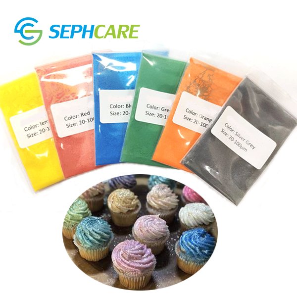 Sephcare Vegan Food Grade Edible Glitter For Drinks Shimmering Powder Food Coloring Colors For Cake Decorating