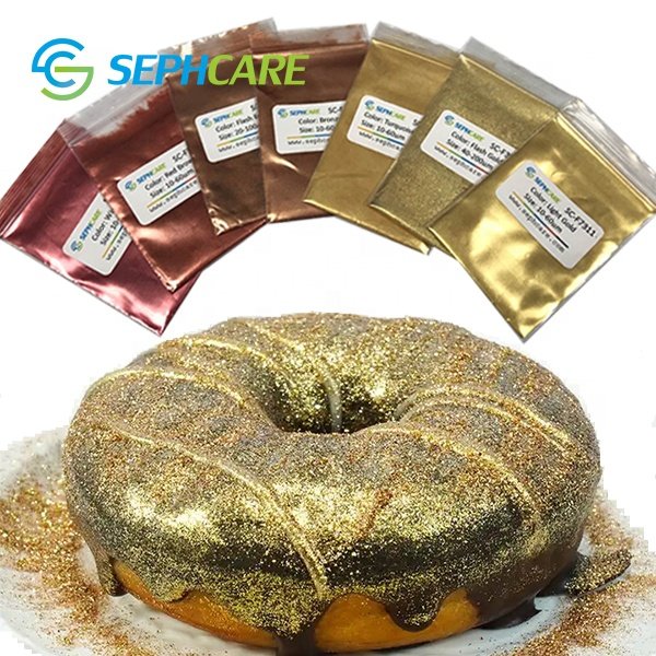 Sephcare Vegan Food Grade Edible Glitter For Drinks Shimmering Powder Food Coloring Colors For Cake Decorating