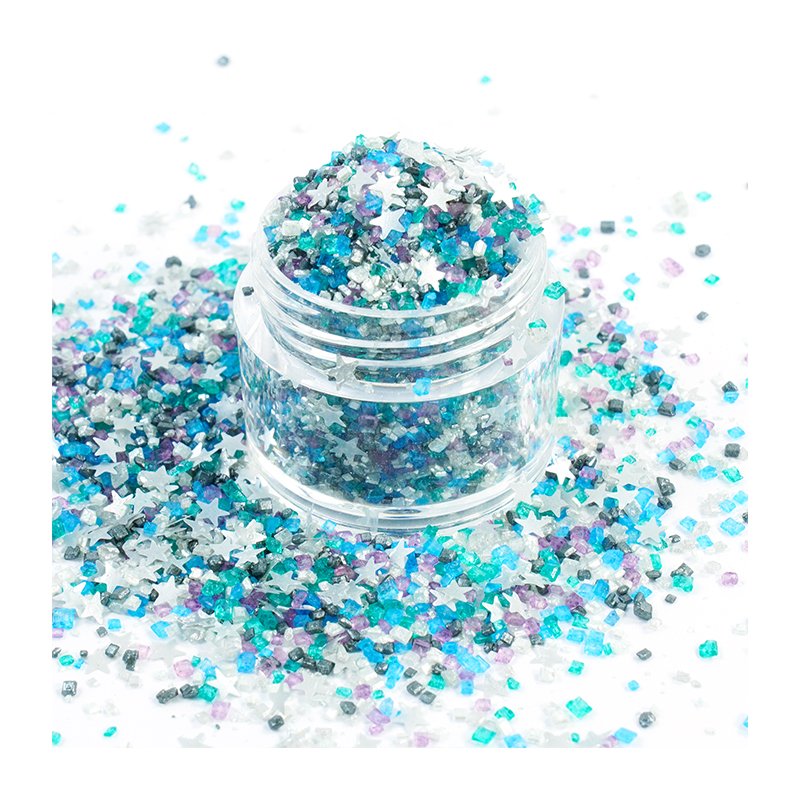 Edible Glitter Sprinkle Mix for Baking Sparkly Sugar Edible Glitter Stars Cookie Decorating
